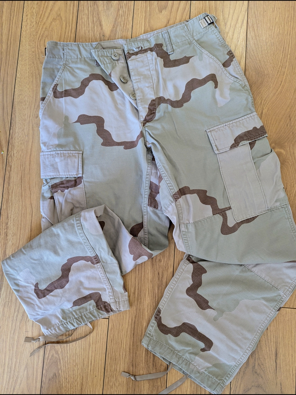 Canadian Forces Desert Camo Ripstop Cargo Pants – Short  Adjustable Waist 27-31